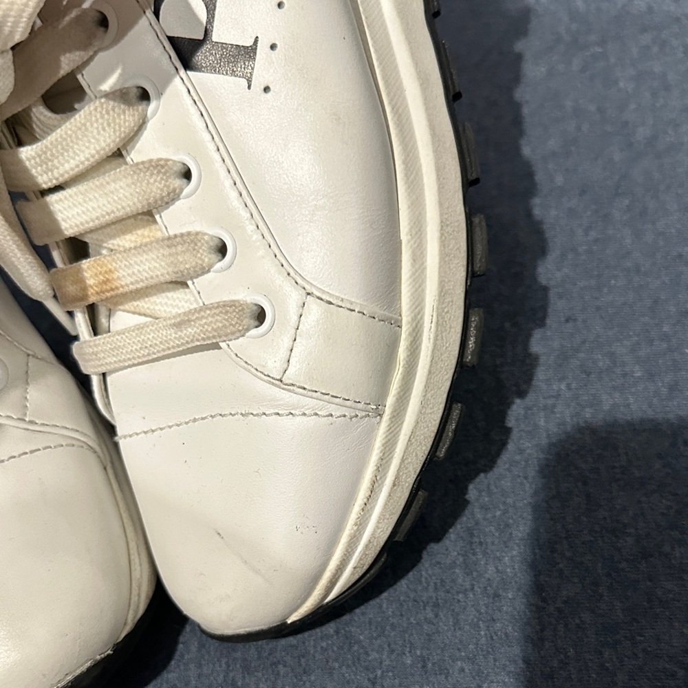 Prada Women's White and Black Sneakers - Picture 5 of 9
